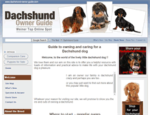 Tablet Screenshot of dachshund-owner-guide.com
